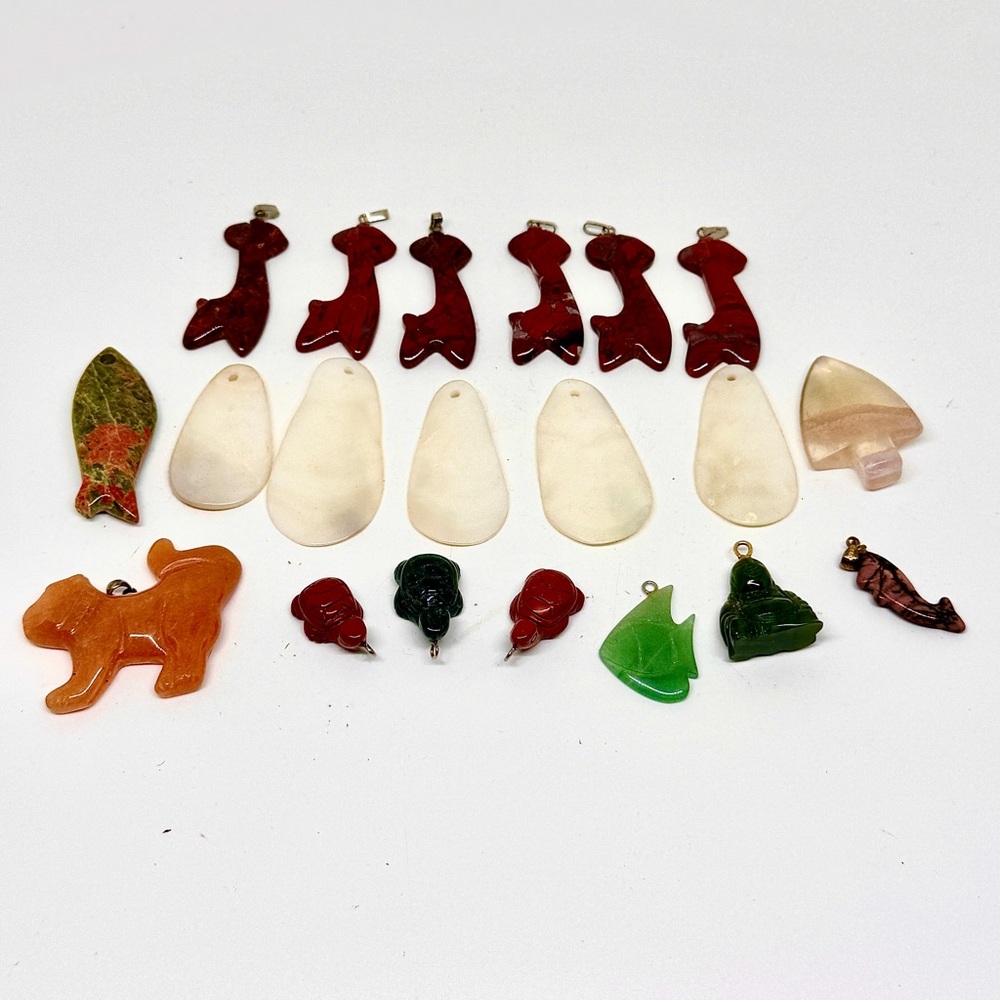 Mixed Stone Pendant Lot – 20 Pieces – Old Stock‎ Jewelry Making Supplies